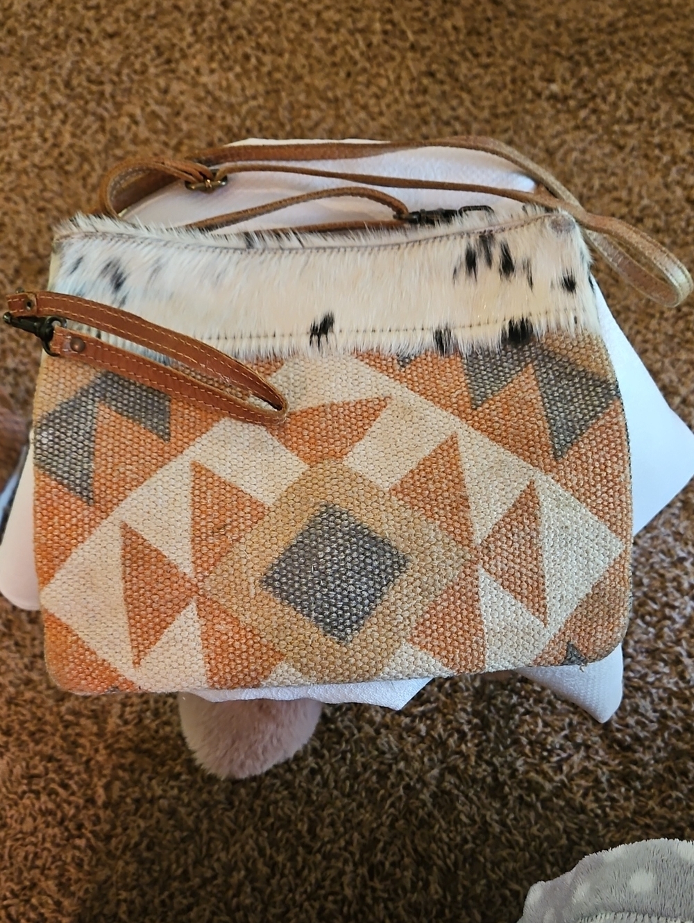 Myra Bag Canvas And Cowhide Crossbody Bag